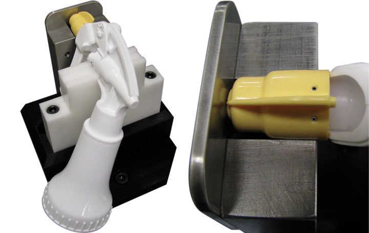 app coiled pin spray nozzle close up