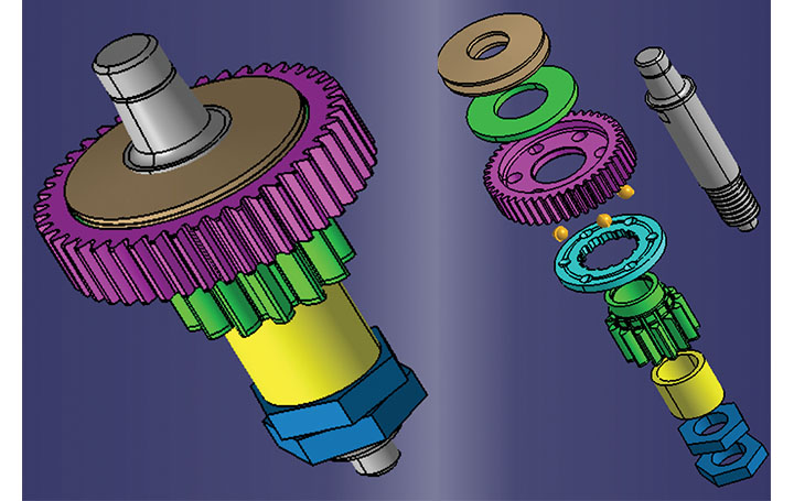app disc spring right angle drill assembly