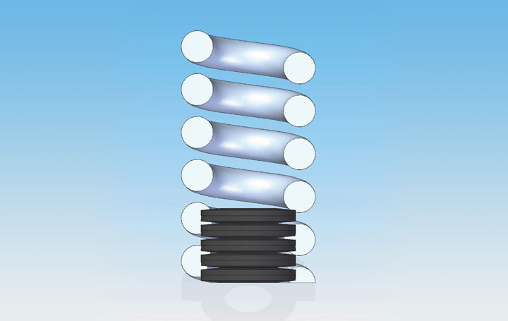 app disc springs punch press assembly stack