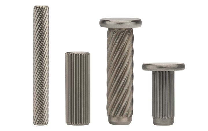 knurled pins