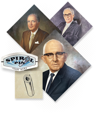 SPIROL创始人：Herman Koehl（下）、Walter G.von Conta（左）和Hans A.Prym（右）